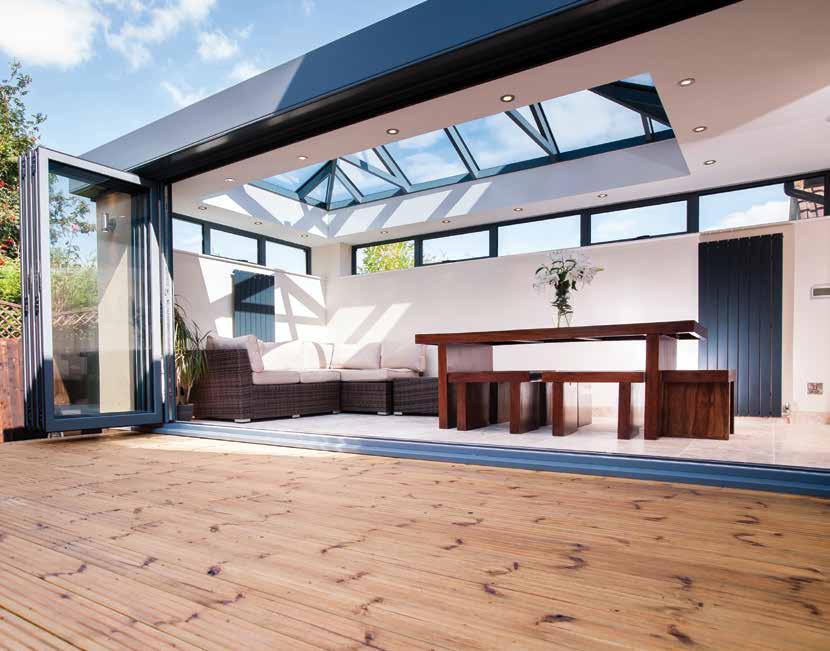 The super slim 40mm internal ridge and rafter sections create a sleek look, whilst maximizing the use of light and space within your home.