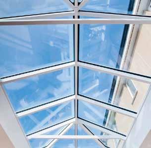 roof. The supports guarantee excellent headroom and no intrusion into the room even in large rooms.