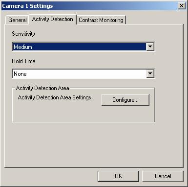 Configure Menu Activity Detection Activity detection is a method of generating alarms on the Adpro Fast Trace.