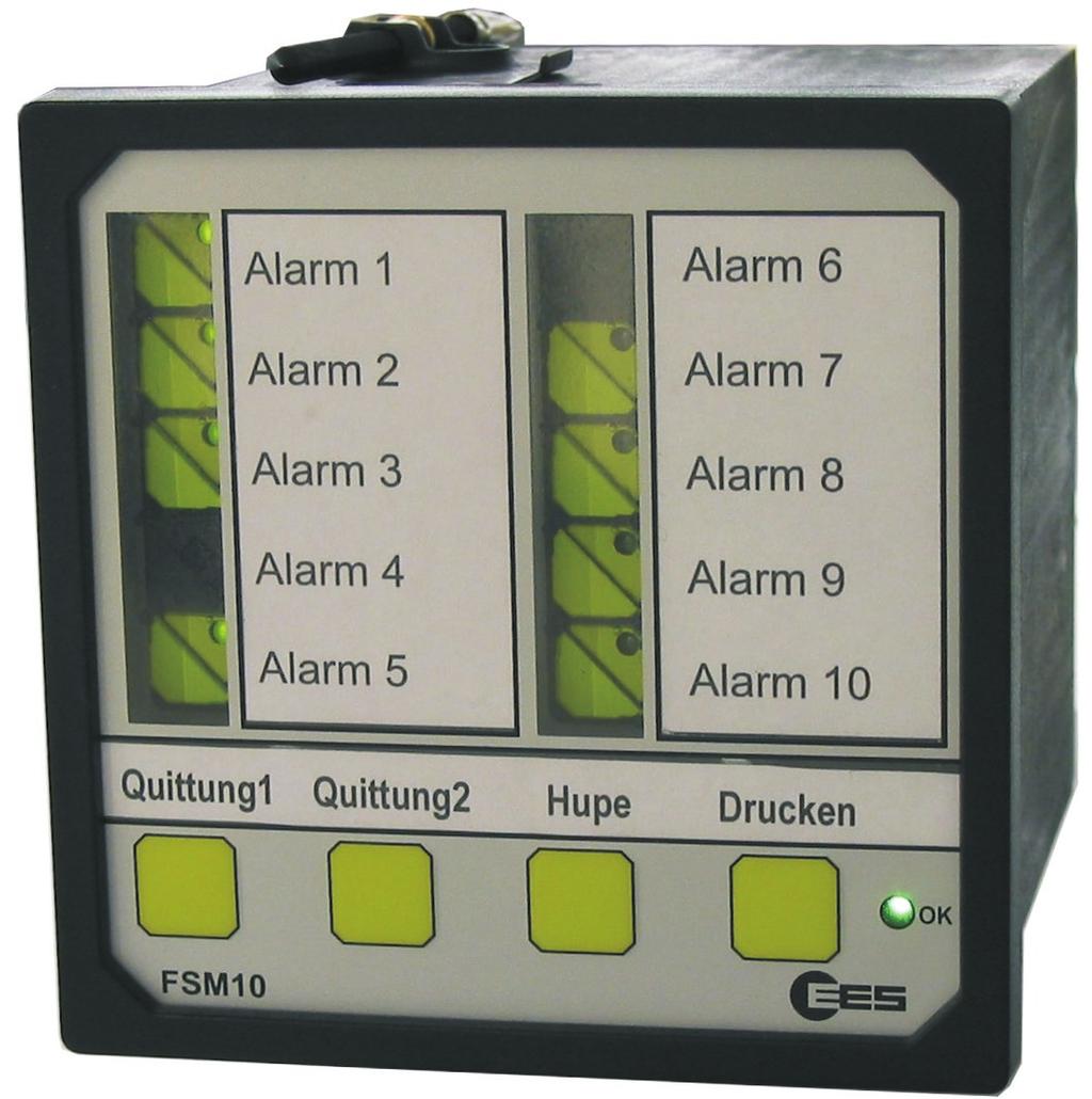 Parameterisable compact fault annunciator with permanent display FSM 10 Drop-flap fault annunciator 31.08.