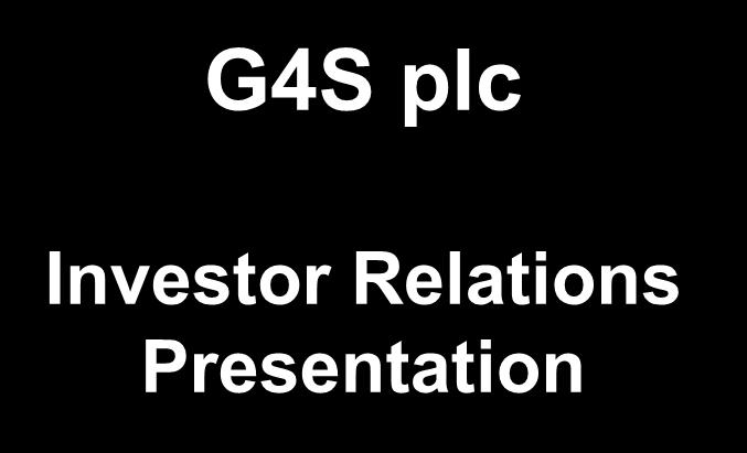 G4S plc Investor