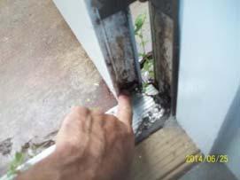 frames, suggest re-sealing during routine maintenance.