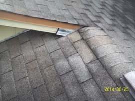 roof surfaces and evidence of water
