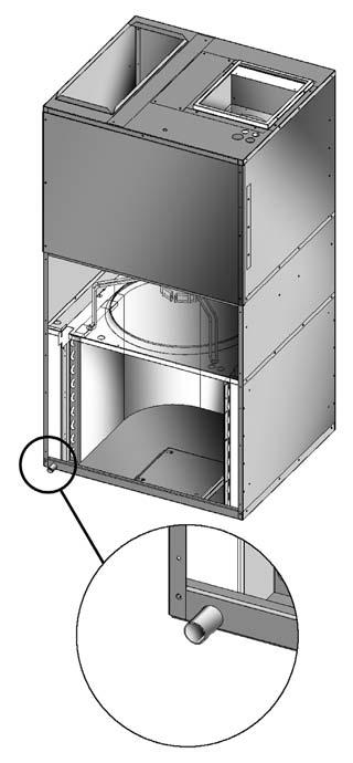 Slide chassis into wall sleeve, assuring that wall sleeve studs on the wall sleeve flanges align with the holes in the weather angles. 4.