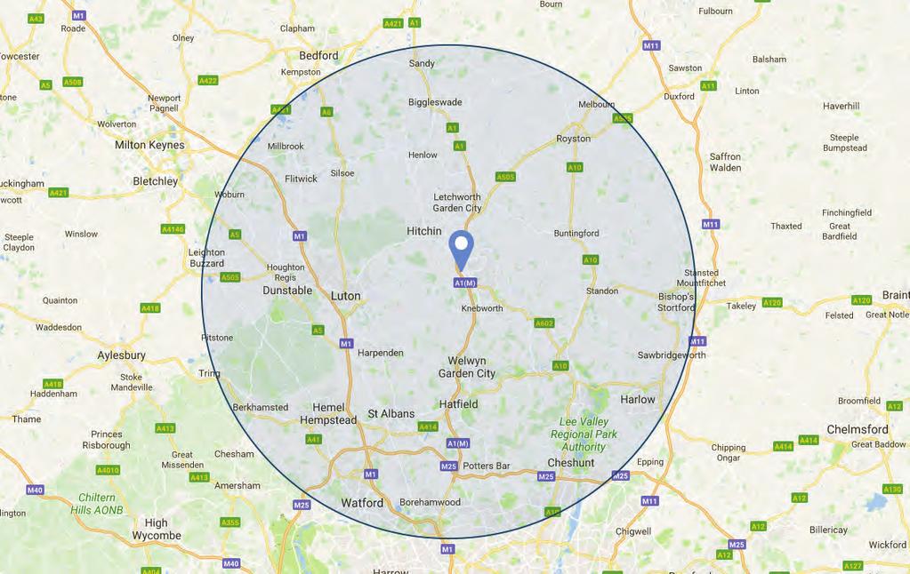 AREAS WE COVER At Stevenage Glass, we aim to make the glass buying process as smooth and straightforward as possible.
