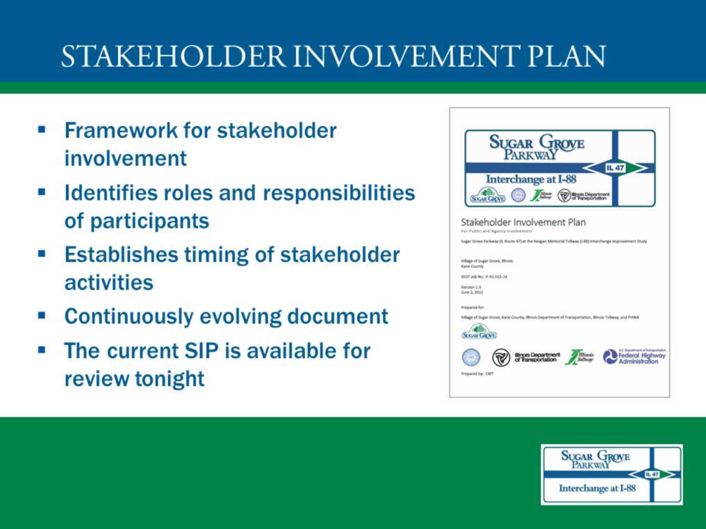 Stakeholder involvement is critical to the success of this project.