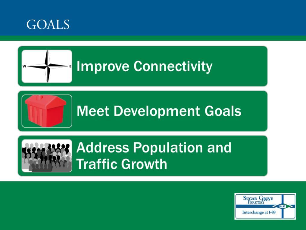 The Village initiated this Phase I study as a step toward providing a full access interchange improvement that will improve connectivity to the interstate network while also meeting the development