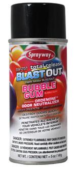 SW110 SW251 Bubble Gum Total Release Blast Out SW251 completely eliminates unpleasant odors and leaves a fresh, clean scent in the air.