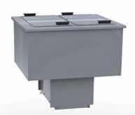 N8800 - Open Well Hot Pans - Fiberglass insulation - 1/2 stainless steel drain - Remote thermostat control for mounting in counter - Single tank with 12 x20 openings - Utilize