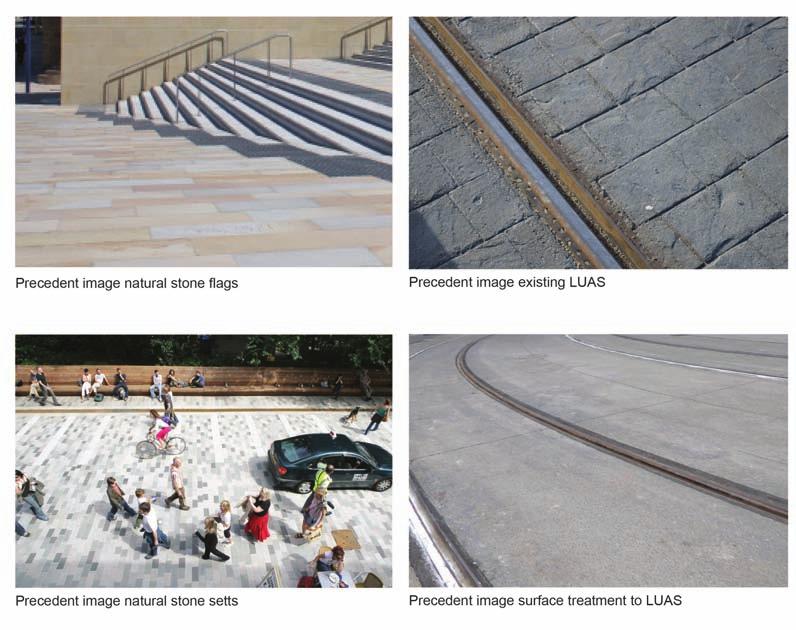 The materials and finishes included as part of any hard and soft landscaping of the Town Centre streets, civic spaces and courtyards shall be of high quality and include a combination of natural