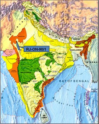 Bhagyam (and Shakti) are subsequent discoveries and have separate development areas (reference approval from DGH 14th November 2006); the locations of the fields under development naturally fall into
