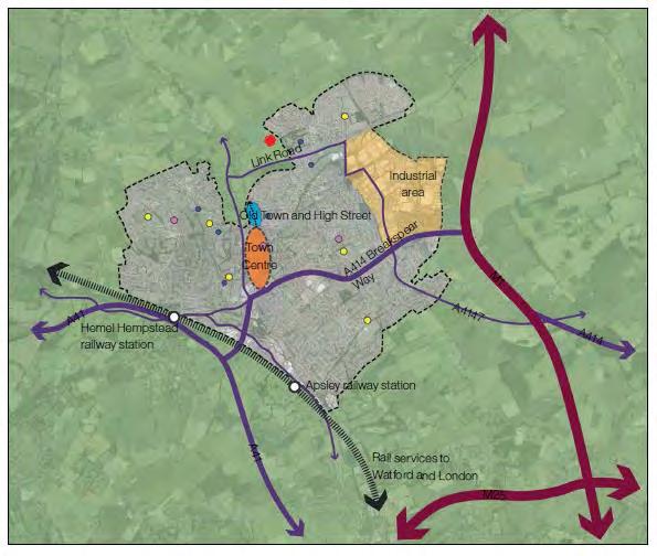 3. Site Context Adopted Master Plan for Local Allocation LA1 Marchmont Farm, Hemel Hempstead Location and Surrounding Area 3.1. There is evidence of settlement at Hemel Hempstead from Roman times in the form of early Roman villas and burial grounds.