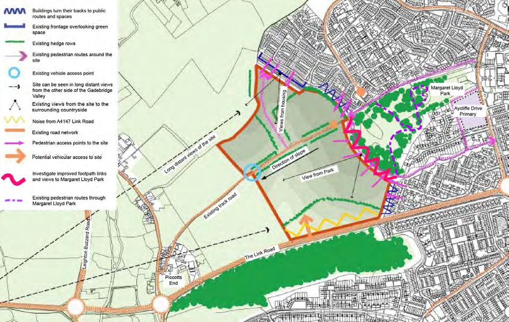 Figure 9: Existing Site Constraints and Opportunities Crown Copyright. All rights Reserved. Dacorum Borough Council Licence No.