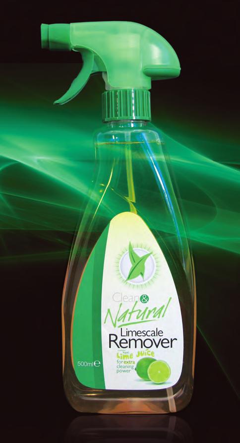 Limescale Remover A versatile Limescale Remover spray containing real lime juice. Ideal for draining boards and taps.