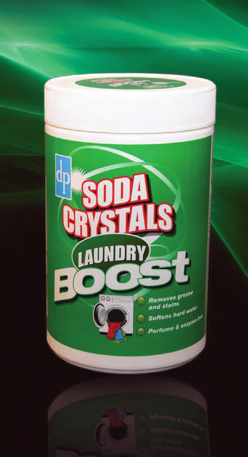 Soda Crystals Laundry Boost Soda Crystals Laundry Boost works with your normal detergent to enhance its cleaning power, remove stains, brighten whites and soften laundry water.