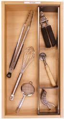 Utensil sets a 15" wide cabinets with 1-1/2" frames and 5/8" thick drawer sides 297 (11-5/8") 156