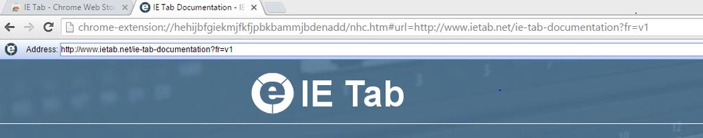 8. If the IE Tab Extension was successfully installed, you will now see the IE Address Bar. 9.