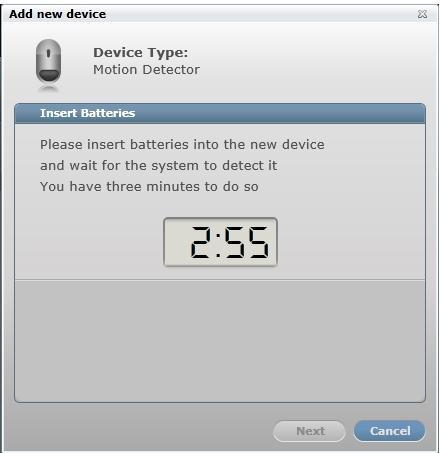 After the Key Fob has been successfully added to the system, a dialog indication that the Key Fob has been added is displayed.