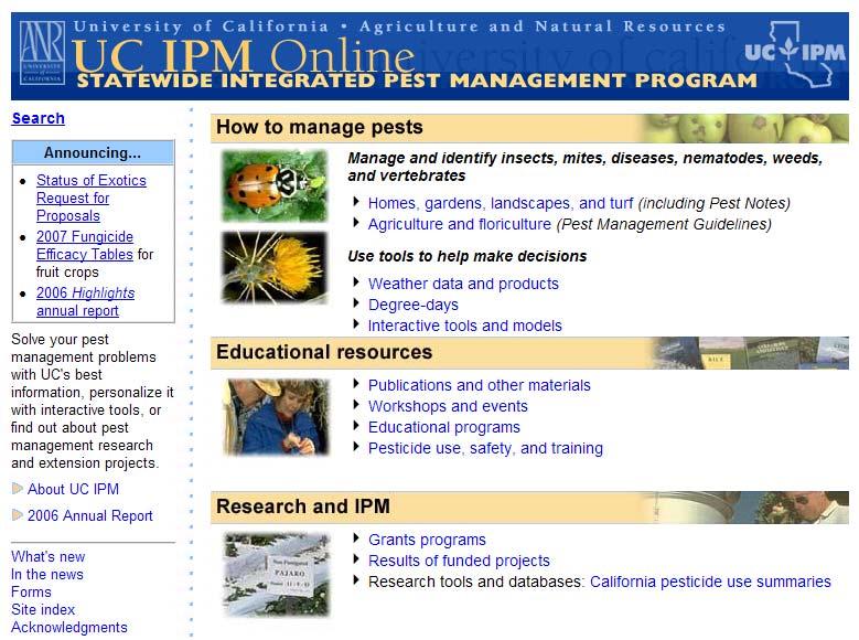 Reduced Pesticide Use Integrated Pest Management (IPM) IPM