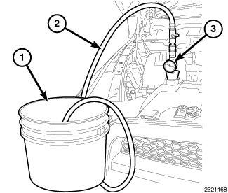 Fig 5: Refilling Cooling System 14. Open the suction hose's ball valve to begin refilling the cooling system. 15. When the vacuum gauge reads zero, the system is filled.