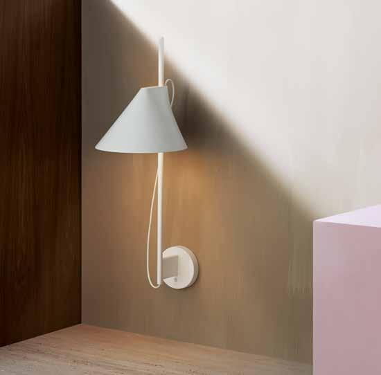 This page: Yuh Wall lamp in white. Designed by GamFratesi.
