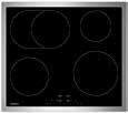 cooktop into 3 predefined heat areas Cooking sensor function for temperature control in pots Frying sensor function for temperature control in pans Large cooking zone for pots up to ø 32 cm Twist-Pad