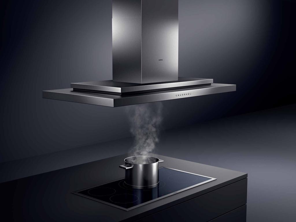 Ventilation The ventilation 200 series The 200 series offers the private chef a determinedly efficient set of options. From the downdraft at counter level to wall-mounted and island hoods.