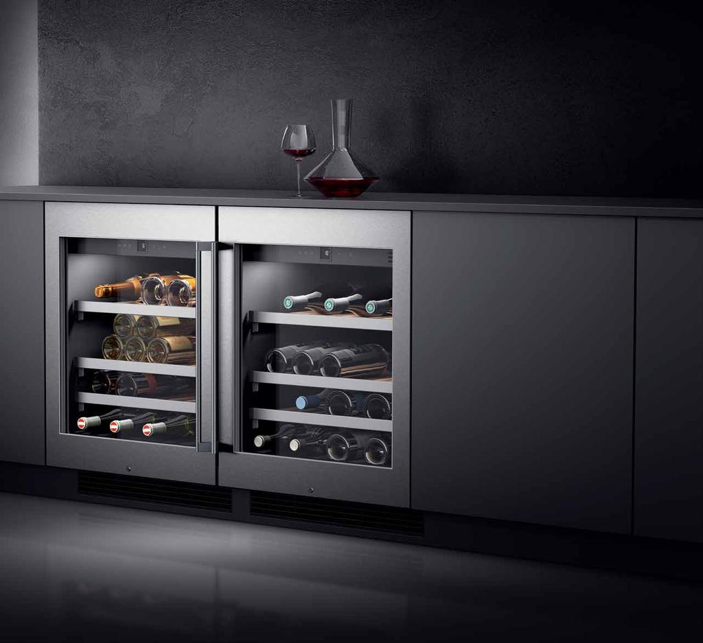Cooling With niche widths of 45.7 cm to 61 cm and heights between 82 cm and 213 cm, the wine climate cabinets can be fully integrated into a wall configuration or fitted beneath a counter.