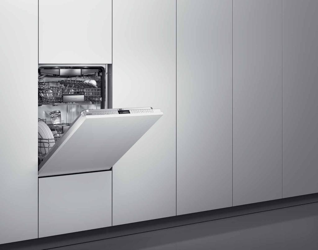 Dishwashers The dishwashers 400 series A gentle nudge opens the handleless door, baskets can be gently glided out on smooth running rails, a little push and it all soft-closes itself.