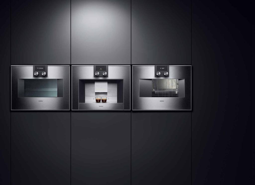 Baking A range of three, in a side-by-side format, the combimicrowave oven and combi-steam oven separated by the craved-for integrated espresso machine is simply one impressive trio combination among