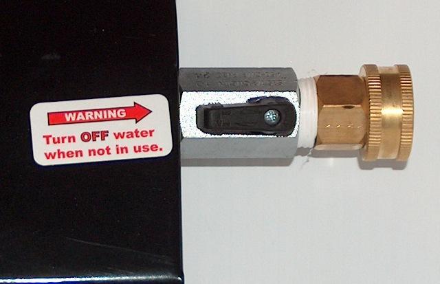 17) ALWAYS TURN WATER SHUT OFF TO THE OFF POSITION WHEN NOT USING UNIT.