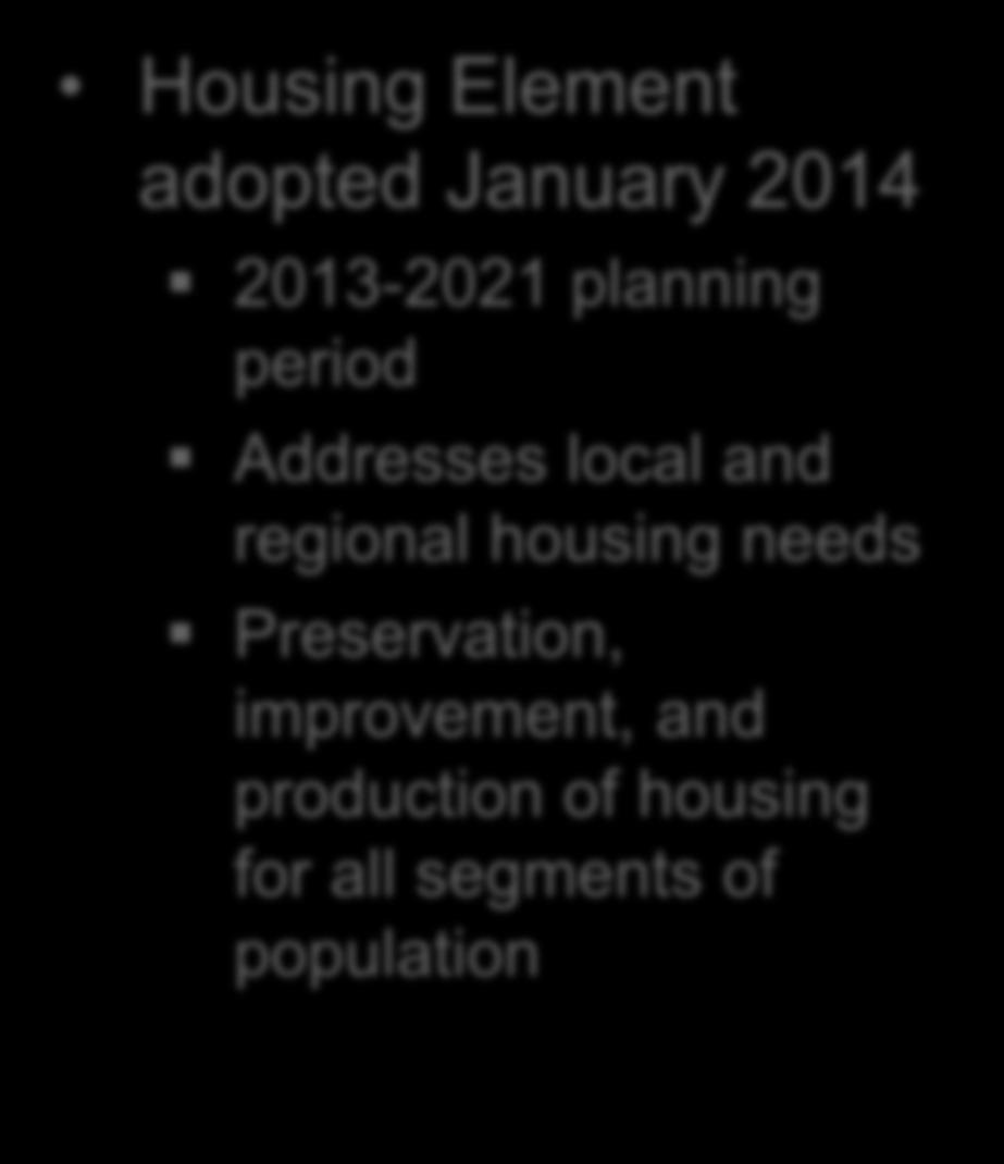 Housing Element adopted January