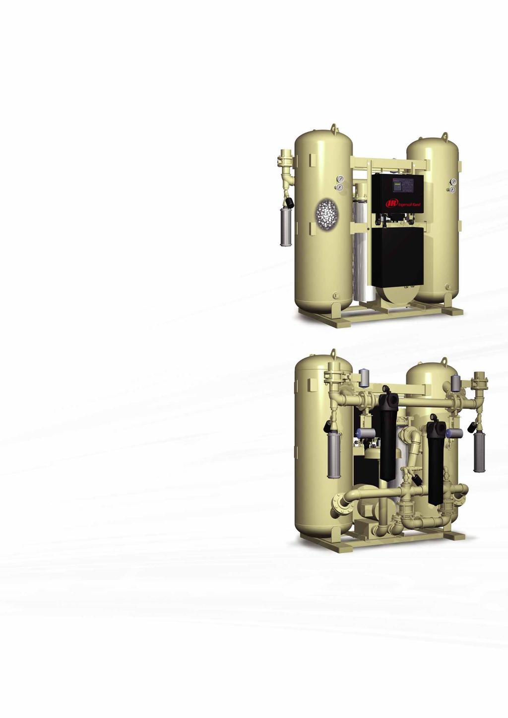 Desiccant Dryer Features and Benefits A Microprocessor Controller Controls valve switching to correctly direct air flow and operation of blowers and heaters.