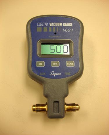 SERVICING GOOD REFRIGERATION PRACTICES Micron Gauge - Make sure to pull a 500 micron vacuum
