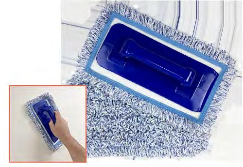 swivel mop head for ultimate control Uses interchangeable 10 wet or dry microfiber pad