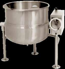 LEG BASE TILTING KETTLES DIRECT STEAM FLOOR KETTLES These self contained direct steam kettles are available in either 2/3 jacketed or fully jacketed models.