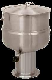 KETTLES PEDESTAL BASE STATIONARY KETTLES DIRECT STEAM FLOOR KETTLES These self contained direct steam kettles are available in either 2/3 jacketed or fully jacketed models.
