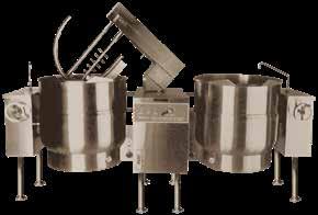 Type 316 stainless steel liner on 40 gallon kettles only Removable elements (for easy field replacement - electric models only) Ships from Toronto, Canada 2/3 Jacketed, Direct Steam Single and Twin