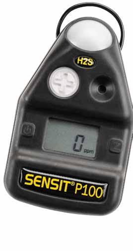 SENSIT P100 Single gas personal monitor designed to warn the user of hazardous gases in their working environment.