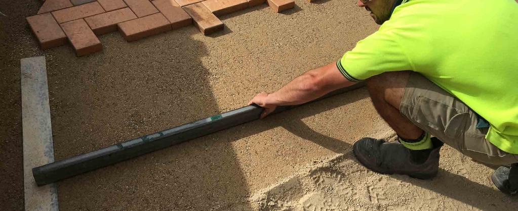 SCREEDING STRAP SCREED RAIL residential communities have covenants covering the use of driveway material. If so get authorization before proceeding.