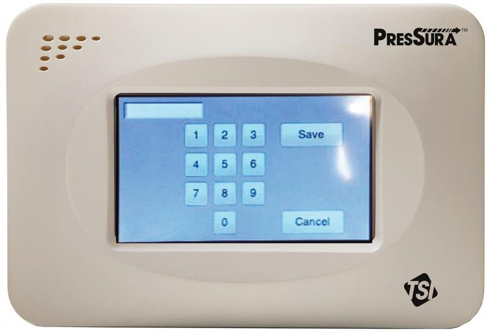 The PresSura room monitors and controllers feature two levels of passcode access: To change the room mode, use the passcode 0317.