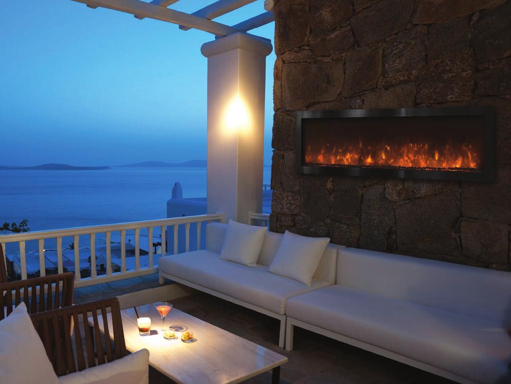 NOVA INDOOR/OUTDOOR Recessed Electric Fireplace The NOVA Recessed Electric Fireplace follows the long lineage of industry changing electric fi replaces.