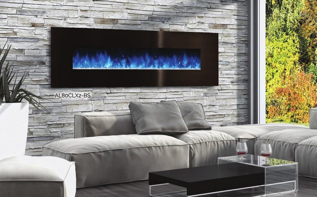 AMBIANCE CLX2 SERIES Recessed or Wall Mount Electric Fireplace The popular Ambiance CLX2 electric fi replace offers the ultimate combination of versatility and design.