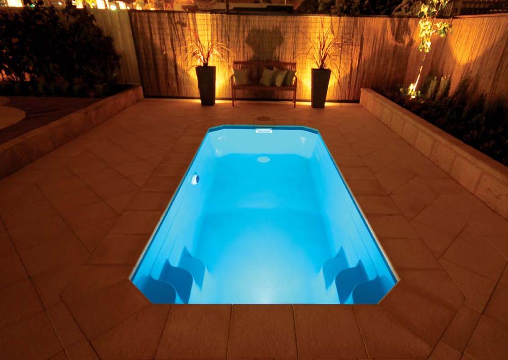 Sharp contrast with strong pool lighting and