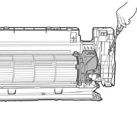 4. Fan motor and fan Note: Remove the front panel, electrical parts and evaporator (refer to 1. Front panel, 2.