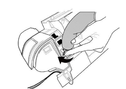 6. Drain Hose Procedure 1) Rotate the fixed wire clockwise indicated in right