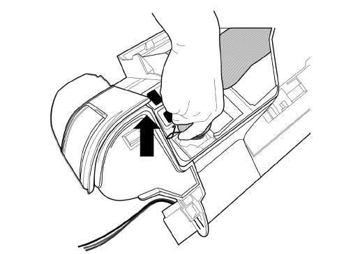 Illustration CJ_AB_INV_032 2) Pull up the drain hose to remove it (see