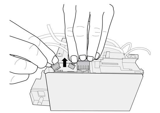 Procedure Illustration 4) Remove the fixed devices of the connectors (see CJ_AB_INV_016).