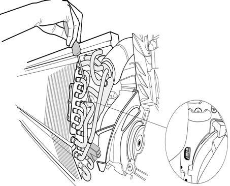 Procedure Illustration 3) Release the hook on the evaporator