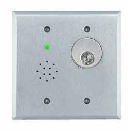 All SDC door prop alarms feature audible sirens with adjustable timer settings, two outputs, bypass status indicator light, and vandal-resistant aluminum construction.